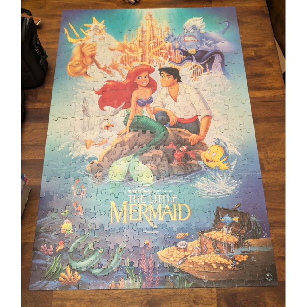Little Mermaid Ariel Movie Poster Puzzle 300 Piece Disney Complete 90s Retro